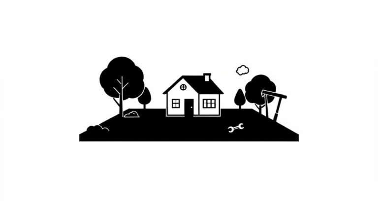 Ilustración sin texto sobre crédito Infonavit para comprar terreno y construir