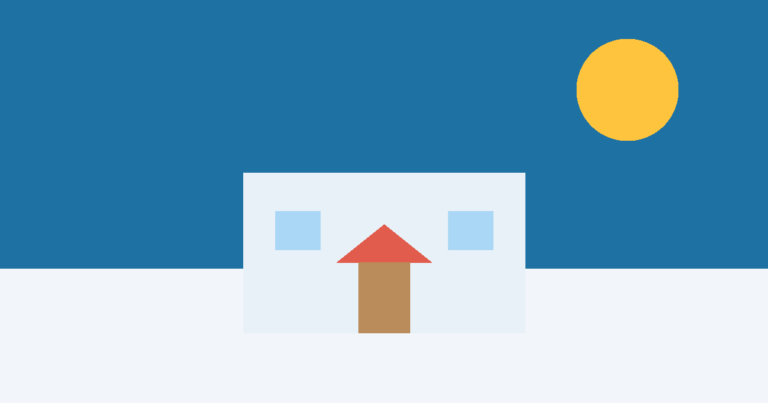 Ilustración de una casa y sol para explicar el registro Conavi de forma informativa