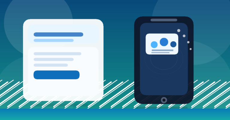 Ilustración abstracta de teléfono y CURP para el registro de línea celular con CURP