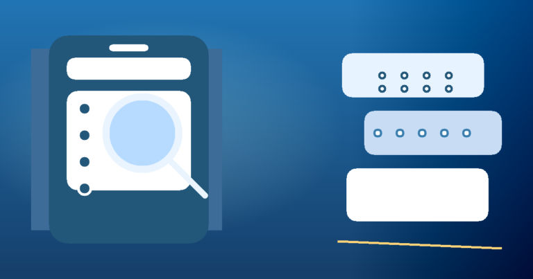 Registro con CURP en una tarjeta digital y un celular sobre fondo azul